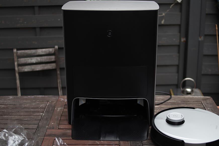 The Ecovacs Deebot X1 OMNI Station stands on the table.